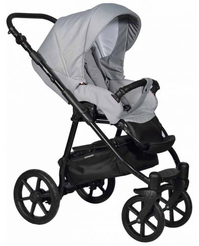 Комбинирана детска количка 3в1 Baby Giggle - Broco, светлосива - 3