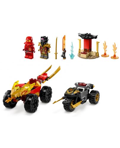 Конструктор LEGO Ninjago - Битката на Кай и Рас с мотор и кола (71789) - 4