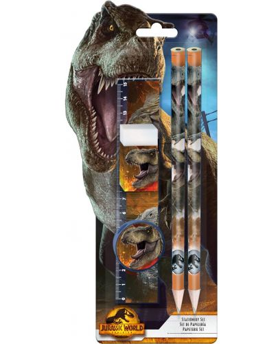Комплект ученически пособия Kids Licensing - Jurassic World, 5 части - 1