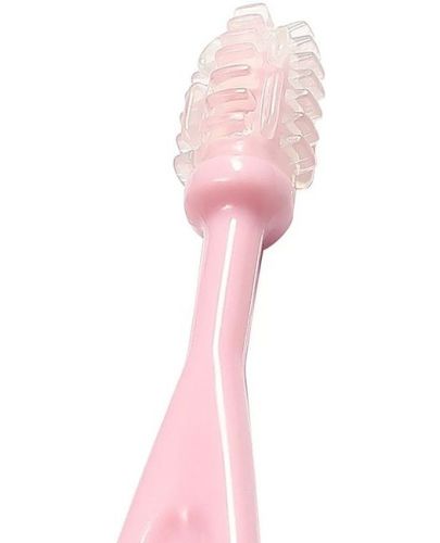Комплект четки за зъби Babyono - 550/02, розови, 3 броя - 1