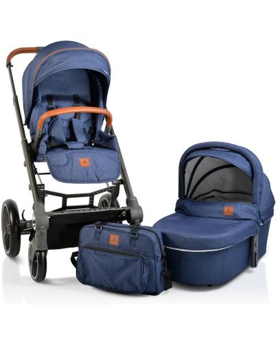 Комбинирана детска количка Cangaroo - Icon 2в1, деним - 1