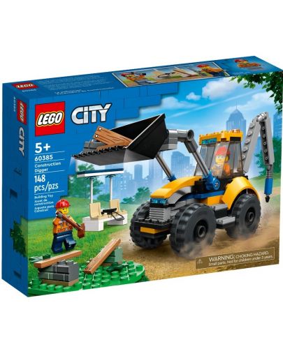 Конструктор LEGO City - Строителен багер (60385) - 1