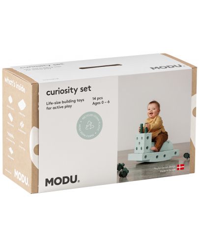 Комплект за игра Modu - Curiosity set, морско стъкло-тревисто зелено - 2
