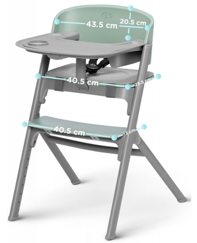 Комплект столче за хранене и шезлонг KinderKraft - Livy и Calmee, зелени - 8