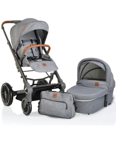 Комбинирана детска количка Cangaroo - Icon 2 в 1, сива - 1