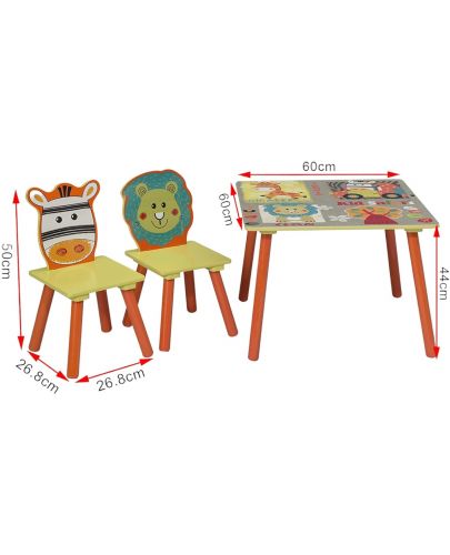 Комплект детска маса с 2 столчета Ginger Home - Safari - 7