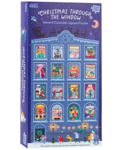 Коледен календар Professor Puzzle от 24 х 50 части - Коледа през прозореца - 1