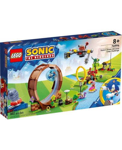 Конструктор LEGO Sonic - Предизвикателство на Соник, Каскади на Зеления хълм (76994) - 1
