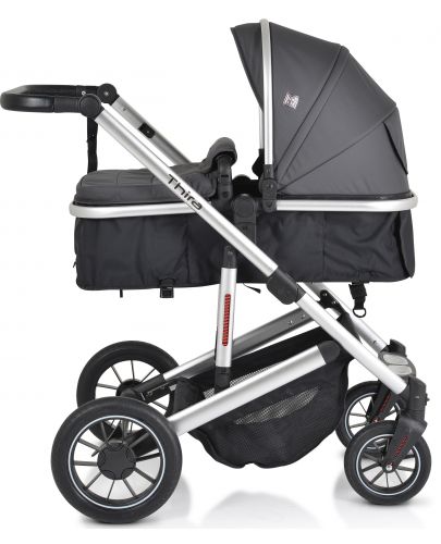 Комбинирана бебешка количка Moni - Thira, сива - 4