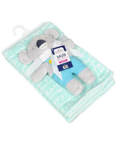 Комплект одеяло и плюшена играчка Baby Matex - Carol, 85 х 100 cm, Коала - 3