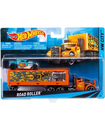 Комплект Mattel Hot Wheels Super Rigs - Камион и кола, асортимент - 3