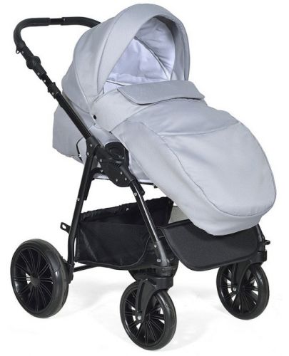 Комбинирана детска количка 3в1 Baby Giggle - Torino, светлосива - 2