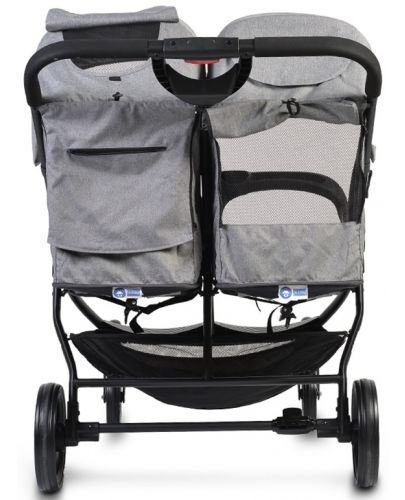 Комбинирана количка за близнаци Moni - Rome, сива - 6