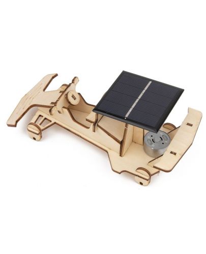 Комплект Tooky Toy - Направи сам 3D дървена кола със соларна батерия - 6