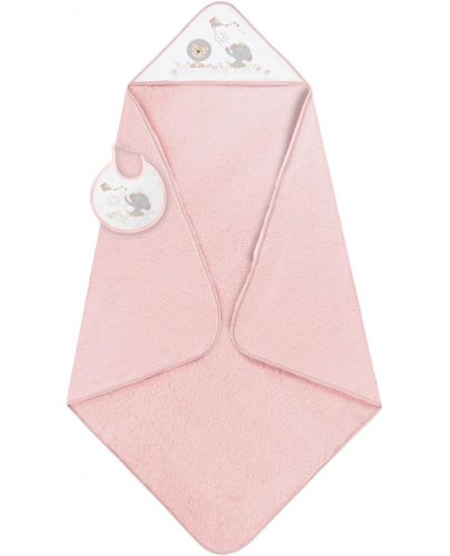 Комплект бебешка хавлия с лигавник Interbaby - Cachirulo Pink, 100 x 100 cm - 1