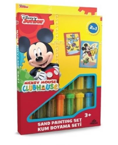 Комплект за оцветяване с пясък Red Castle - Мики и Доналд, с 2 картини - 1