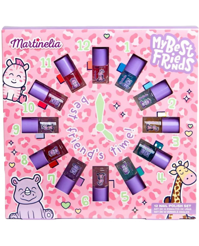 Комплект детски лакове за нокти Martinelia - Best Friends, 12 броя - 1