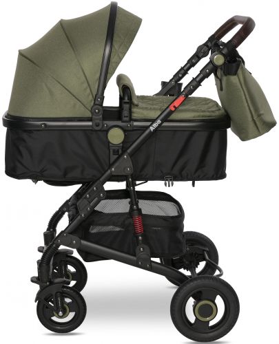 Комбинирана детска количка Lorelli - Alba Premium Set, Loden Green - 3