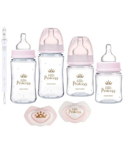 Комплект за новородено Canpol - Royal baby, розов, 7 части - 1