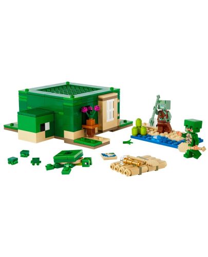 Конструктор LEGO Minecraft - Къщата на костенурката на плажа (21254) - 3