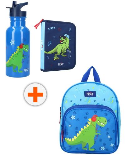 Комплект за детска градина Vadobag Pret - Раница с бутилка и несесер, динозавър - 1