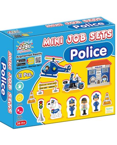 Комплект говорещи играчки Jagu - Полиция, 11 части - 1