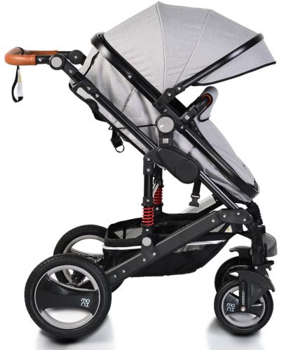 Комбинирана детска количка Moni - Gala, светлосива - 3