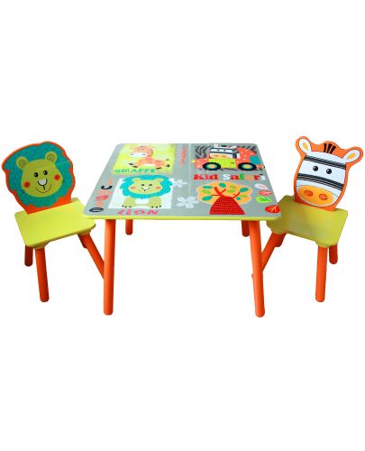 Комплект детска маса с 2 столчета Ginger Home - Safari - 3