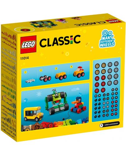 Конструктор Lego Classic  - Тухлички и колела (11014) - 2