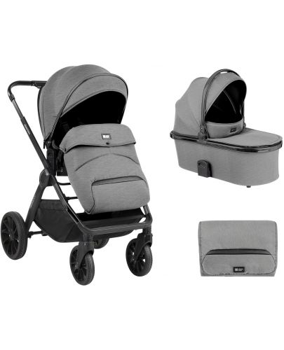 Комбинирана бебешка количка 2 в 1 KikkaBoo - Tiffany, Light Grey - 1