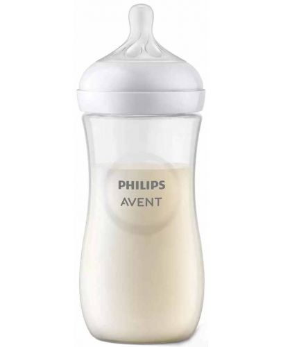 Комплект от 4 броя шишета Philips Avent - Natural Response 3.0, с четка и залъгалка (0-3m) - 7