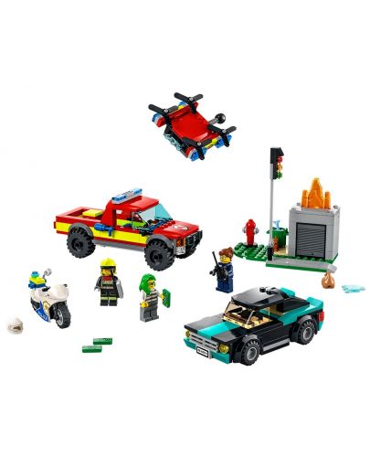 Конструктор Lego City - Спасение при пожар и полицейско преследване (60319) - 3