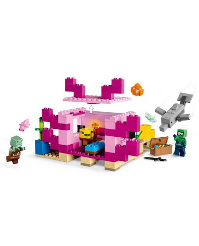 Конструктор LEGO Minecraft - Къща-аксолотъл (21247) - 3