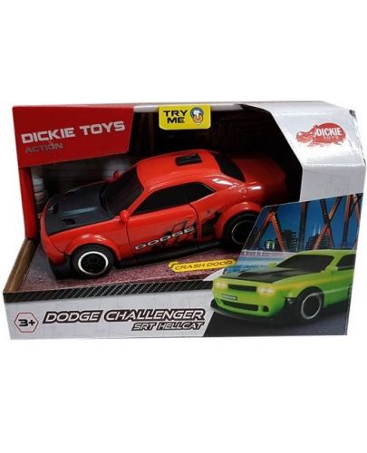 Количка Dickie Toys - Dodge Challenger SRT Hellcat, червена - 1