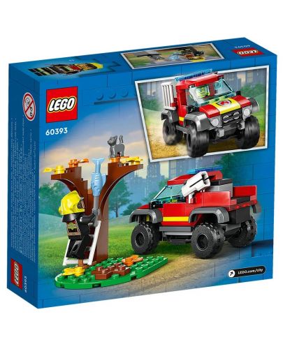 Конструктор LEGO City - Пожарникарски камион 4x4 (60393) - 2