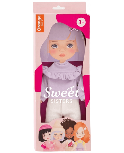 Комплект дрехи за кукла Orange Toys Sweet Sisters - Лилав пуловер - 1