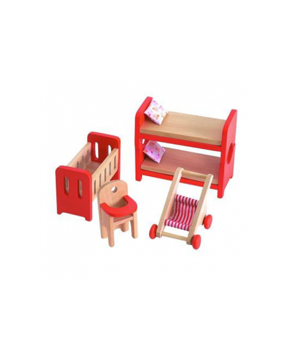 Комплект дървени мини мебели Woody - Детска стая - 1
