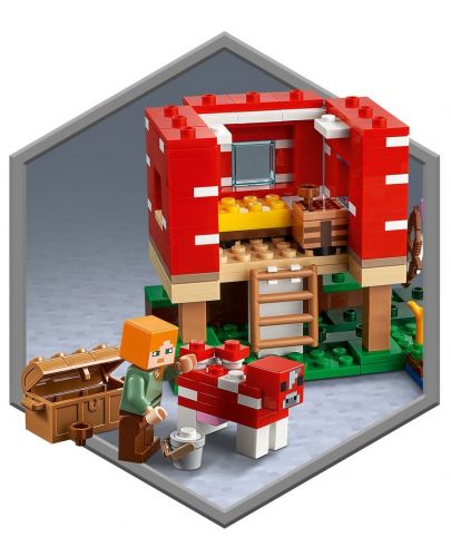 Констуктор Lego Minecraft - Къщата на гъбите (21179) - 2
