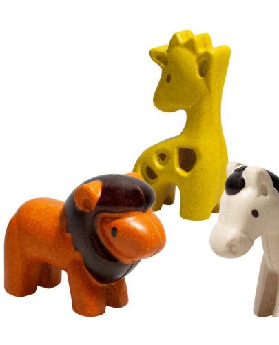 Комплект дървени играчки PlanToys - Животни - 2