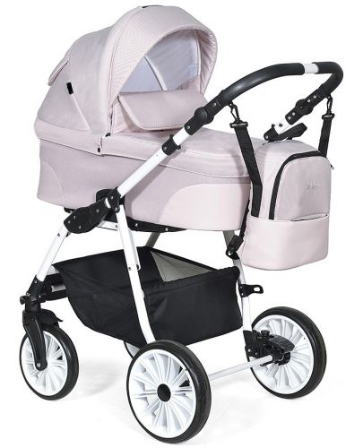 Комбинирана детска количка 3в1 Baby Giggle - Alpina, розова - 1