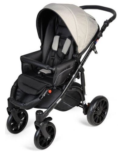 Комбинирана детска количка 2 в 1 Dorjan - Basic Comfort Vip, сиво и черно - 3