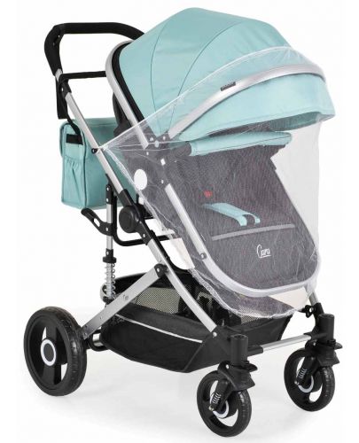 Комбинирана бебешка количка Moni - Ciara, тюркоаз с черно - 6