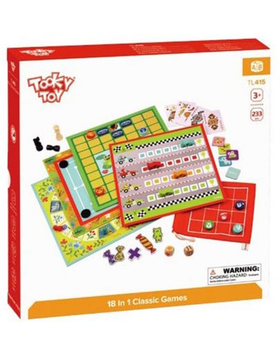 Комплект класически игри Tooky Toy - 18 в 1 - 1