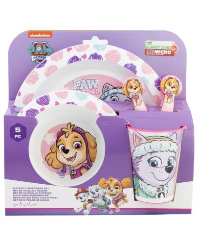 Комплект за хранене Stor - Micro, Paw Patrol Girl Sketch Essence, 5 части - 2