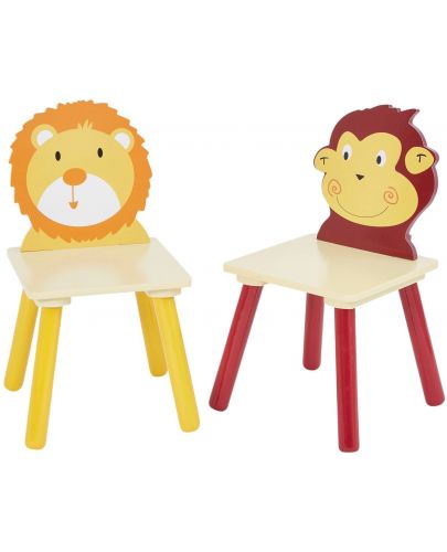 Комплект детска маса с 2 столчета Ginger Home - Animals - 3