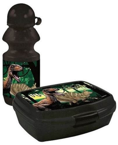 Комплект Derform - Dinosaur, бутилка и кутия за храна - 1