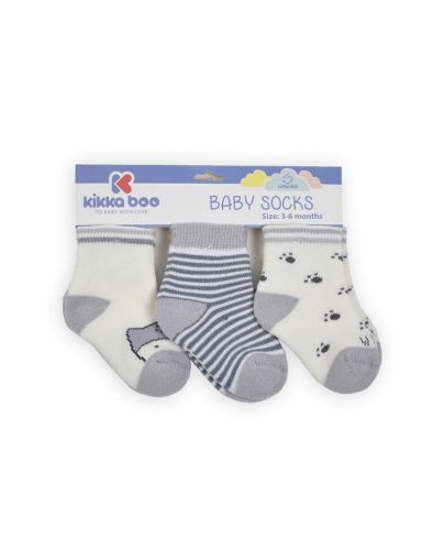 Комплект бебешки термо чорапи Kikka Boo - Памучни, 2-3 години, 3 чифта - 1