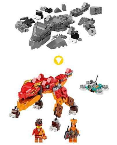 Конструктор Lego Ninjago - Огненият дракон на Kai EVO (71762) - 3