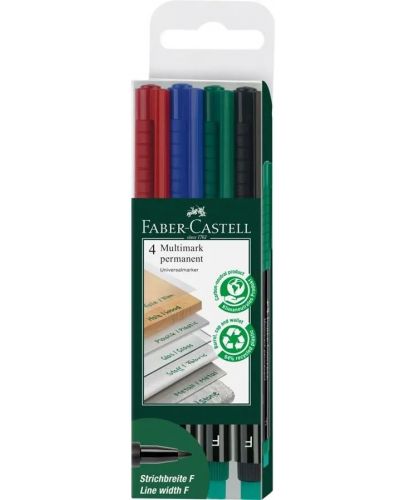 Комплект тънкописци Faber-Castell 1513 - 4 цвята, F, 0.6 mm - 1