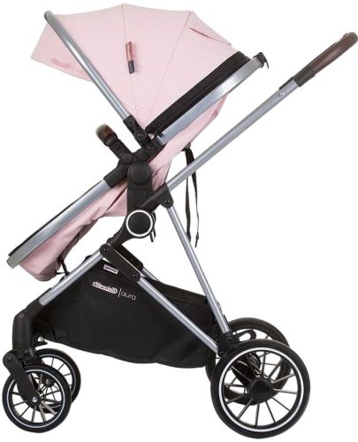 Комбинирана бебешка количка Chipolino - Аура, фламинго - 5